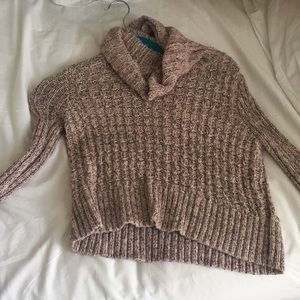 cropped turtleneck sweater